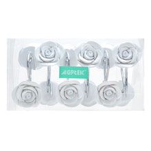 Load image into Gallery viewer, 12PCS Fashion Decorative Home Rose Shower Curtain Hooks For Interior Decoration White