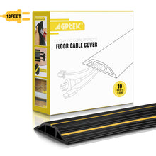 Load image into Gallery viewer, 10 Ft Floor Cord Protector 3 Channels Floor Cord Cover
