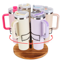 Load image into Gallery viewer, 360° Rotating Water Bottle Organizer for Stanley 30 & 40 oz Tumblers, Sturdy Cup Holder with Handle Slots, Easy Installation, Non-Slip Base, Elegant Design for Kitchen Storage and Organization(Brown)