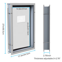 Load image into Gallery viewer, XL Larger Pets Deluxe Aluminum Dog & Cat Pet Door with Locking Panel for Screens, Glasses, Doors & Walls White