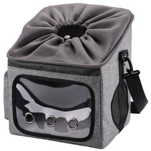 Load image into Gallery viewer, Ownpets Pet Bike Basket, Foldable Waterproof Dog Bike Basket Carrier with Mesh Windows & Adjustable Safety Straps for Small, Medium Dogs & Cats, Muti-Purpose Dog Bag Carrier for Cycling, Walking, Hiking, Car Travel & More