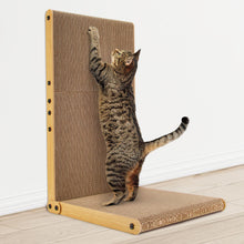 Load image into Gallery viewer, Ownpets Widen Cat Scratcher with Soft Pad Large Cardboard Cat Scratch Pad Furniture Protector for Indoor 26.8" L Shape