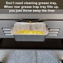 Load image into Gallery viewer, IMAGE 36 Packs Foil Drip Pans Heavy Duty Disposable Aluminum Foil Pans, Rear Grease Cup Liners, Compatible with Blackstone Grills for 36-Inch, 30-Inchs, 28-Inch, 22-Inch and 17-Inch