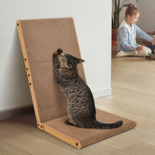 Load image into Gallery viewer, Ownpets Widen Cat Scratcher with Soft Pad Large Cardboard Cat Scratch Pad Furniture Protector for Indoor 26.8" L Shape