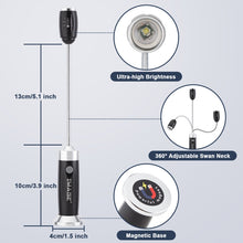 Load image into Gallery viewer, 2 PCS BBQ Grill Light Portable Camping LED Flashlight Goose Neck Outdoor Lamp (Black)