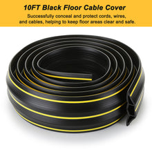 Load image into Gallery viewer, 10 Ft Floor Cord Protector 3 Channels Floor Cord Cover