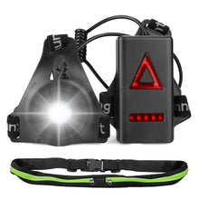 Load image into Gallery viewer, Night Running Light, IMAGE USB Rechargeable LED Safety Wearable Chest Light Waterproof Running Torch with 3 Modes