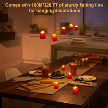 Load image into Gallery viewer, IMAGE 12 Pcs Votive Candles Battery Operated 3D Wick Ivory LED Candles, Flameless Votive Candles with Timer