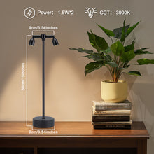 Load image into Gallery viewer, IMAGE Rechargeable Cordless Spotlight for Plants Pictures Artwork Jewelry Showcase Model Display Shelves Cabinet Table Lamp for Home Dinner Bar, Warm White