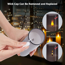 Load image into Gallery viewer, IMAGE  Flickering Flameless Candles Acrylic Shell Pillar 3D Wick LED Candles with Timer for Wedding Christmas Home Decor Set of 5 Grey