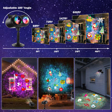 Load image into Gallery viewer, HAKUTA Halloween Christmas Laser Projector Lights 3-in-1 Wave Ocean Effect LED Projector with 10 Slides/80 HD Patterns for Christmas, New Year, Birthday, Halloween, Thanksgiving Decor