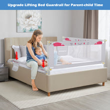 Load image into Gallery viewer, 70 Inches Bed Rail for Toddlers No Installation Fold Down Safety Baby Bed Guard Swing Down Bedrail for Convertible Crib, Grey