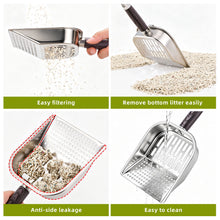 Load image into Gallery viewer, Ownpets Stainless Steel Litter Scoop for Cats, Double-Wide Holes, Large
