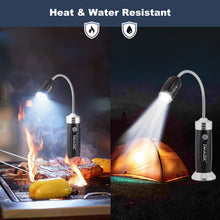 Load image into Gallery viewer, 2 PCS BBQ Grill Light Portable Camping LED Flashlight Goose Neck Outdoor Lamp (Black)