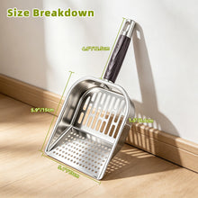 Load image into Gallery viewer, Ownpets Stainless Steel Litter Scoop for Cats, Double-Wide Holes, Large