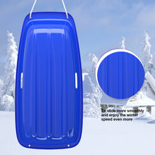 Load image into Gallery viewer, Winter durable Plastic snow Sled in boat shape Snow Sledge for child and adult Outdoor Pulling Snow board Snow Seats 89*43*10.8CM/35.*17*4.3 inch blue color