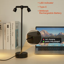 Load image into Gallery viewer, IMAGE Rechargeable Cordless Spotlight for Plants Pictures Artwork Jewelry Showcase Model Display Shelves Cabinet Table Lamp for Home Dinner Bar, Warm White