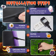 Load image into Gallery viewer, Camuland 6 FT Tall Halloween Inflatables Witch Cauldron with Flame Light Inflatable Halloween Blow Up Yard Decoration with LED Flashing for Outdoor Indoor Yard Front Prop Home Lawn Party Decorations