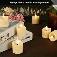 Load image into Gallery viewer, IMAGE 12 Pcs Rechargeable Votive Candles Flameless Tea Light with Timer Remote & Type-C Charging Cable, 1.6" x2.5"