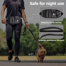 Load image into Gallery viewer, Premium Breathable Adjustable Waist Bag & Elastic Shock-absorbing Dog Leash with Safety Reflective Strips, Convenient Pockets, Ideal for Walking, Jogging, Hiking, Training Dogs