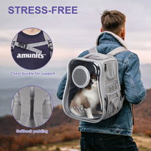Load image into Gallery viewer, Ownpets Cat Backpack Carrier, Breathable Bubble Pet Backpack for Cats and Small Dogs up to 15lbs Pet Carrier for Travel, Hiking