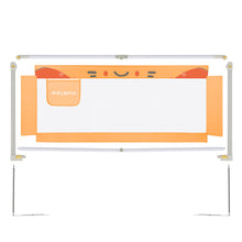 Load image into Gallery viewer, 70 Inches Bed Rail for Toddlers No Installation Fold Down Safety Baby Bed Guard Swing Down Bedrail for Convertible Crib, Orange