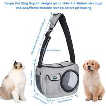 Load image into Gallery viewer, Pet Sling Carrier Airline Carrier Travel Bag, Fit 10~15lb Cats&Dogs, Comfortable, Adjustable, Perfect for Airline, Travelling, Daily Walk, Outdoor Activity and Weekend Adventure