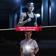 Load image into Gallery viewer, Night Running Light, IMAGE USB Rechargeable LED Safety Wearable Chest Light Waterproof Running Torch with 3 Modes