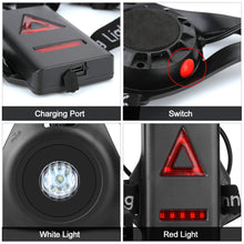 Load image into Gallery viewer, Night Running Light, IMAGE USB Rechargeable LED Safety Wearable Chest Light Waterproof Running Torch with 3 Modes