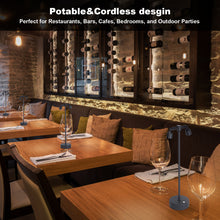 Load image into Gallery viewer, IMAGE Rechargeable Cordless Spotlight for Plants Pictures Artwork Jewelry Showcase Model Display Shelves Cabinet Table Lamp for Home Dinner Bar, Warm White