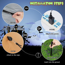 Load image into Gallery viewer, 5.7FT Inflatable Halloween Decorations Inflatable Crawling Green Ghost with Tombstone, Built-in LED Lights