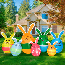 Load image into Gallery viewer, CAMULAND Easter Inflatables Outdoor Decorations 6.8FT Blow Up Easter Eggs Decor with Built-in LED Lights, Inflatable Outdoor Decorations for Lawn, Yard, Garden & Home