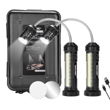 Load image into Gallery viewer, IMAGE Rechargeable Grill Lights Magnetic BBQ Grill Light with Ultra-Bright LED Lights and 3W Side Light, 360 Degrees Flexible Gooseneck Adjustable BBQ Grill Lights for Any Gas Charcoal Electric Grill 2 Packs