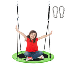 Load image into Gallery viewer, 40" Flying Saucer Tree Swing Chair Kids Round Hanging Rope Seat Yard Toys Green
