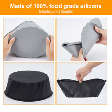 Load image into Gallery viewer, Slow Cooker Liners Compatible for Crock Pot 6 QT, 6 Quart Oval Slow Cookers, Reusable BPA Free Leak-proof Dishwasher Safe, 2PCS - Black&Grey