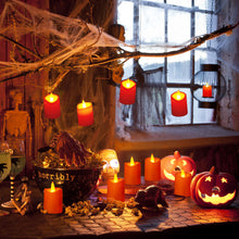 Load image into Gallery viewer, IMAGE 12 Pcs Votive Candles Battery Operated 3D Wick Ivory LED Candles, Flameless Votive Candles with Timer