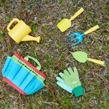 Load image into Gallery viewer, Fitnate Green Kids Garden Tools Set, 6 PCS Garden Tools Including Watering Can, Shovel, Rake, Fork, Children Gardening Gloves  And Garden Tote Bag, All In One Set