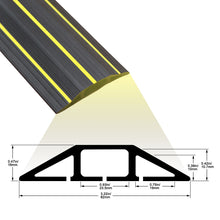 Load image into Gallery viewer, 10 Ft Floor Cord Protector 3 Channels Floor Cord Cover