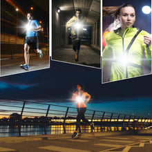 Load image into Gallery viewer, Night Running Light, IMAGE USB Rechargeable LED Safety Wearable Chest Light Waterproof Running Torch with 3 Modes
