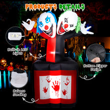 Load image into Gallery viewer, CAMULAND 5FT Halloween Inflatable Jack Fright in The Box Clown - Extendable Halloween Inflatable Blow Up Decor with Built-in LED Lights Perfect for Garden, Lawn, Yard, and Party