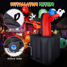Load image into Gallery viewer, CAMULAND 5FT Halloween Inflatable Jack Fright in The Box Clown - Extendable Halloween Inflatable Blow Up Decor with Built-in LED Lights Perfect for Garden, Lawn, Yard, and Party