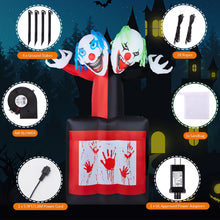 Load image into Gallery viewer, CAMULAND 5FT Halloween Inflatable Jack Fright in The Box Clown - Extendable Halloween Inflatable Blow Up Decor with Built-in LED Lights Perfect for Garden, Lawn, Yard, and Party