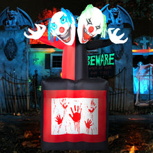Load image into Gallery viewer, CAMULAND 5FT Halloween Inflatable Jack Fright in The Box Clown - Extendable Halloween Inflatable Blow Up Decor with Built-in LED Lights Perfect for Garden, Lawn, Yard, and Party
