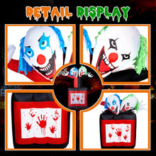 Load image into Gallery viewer, CAMULAND 5FT Halloween Inflatable Jack Fright in The Box Clown - Extendable Halloween Inflatable Blow Up Decor with Built-in LED Lights Perfect for Garden, Lawn, Yard, and Party