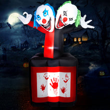 Load image into Gallery viewer, CAMULAND 5FT Halloween Inflatable Jack Fright in The Box Clown - Extendable Halloween Inflatable Blow Up Decor with Built-in LED Lights Perfect for Garden, Lawn, Yard, and Party