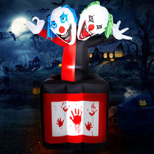 Load image into Gallery viewer, CAMULAND 5FT Halloween Inflatable Jack Fright in The Box Clown - Extendable Halloween Inflatable Blow Up Decor with Built-in LED Lights Perfect for Garden, Lawn, Yard, and Party