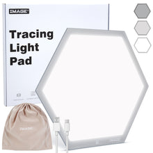 Load image into Gallery viewer, IMAGE 17.2×14.9 Inch Hexagon LED Light Box for Tracing, 3 Brightness Levels, Ideal Light Table for Creative Exploration: Drawing, Streaming, Sketching, Animation, Stenciling