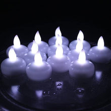 Load image into Gallery viewer, IMAGE 12Pcs Cool White Floating Candles Flameless Floating LED Tea Lights