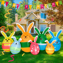 Load image into Gallery viewer, CAMULAND Easter Inflatables Outdoor Decorations 6.8FT Blow Up Easter Eggs Decor with Built-in LED Lights, Inflatable Outdoor Decorations for Lawn, Yard, Garden & Home