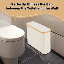 Load image into Gallery viewer, Vicyak Toilet Paper Organizer Basket, Toilet Paper Storage Can 12 Regular Rolls or 9 Mega Rolls, Paper Basket with Lid and Handle, Toilet Paper Holder Basket with Pulley, Toilet Paper Basket, Size L